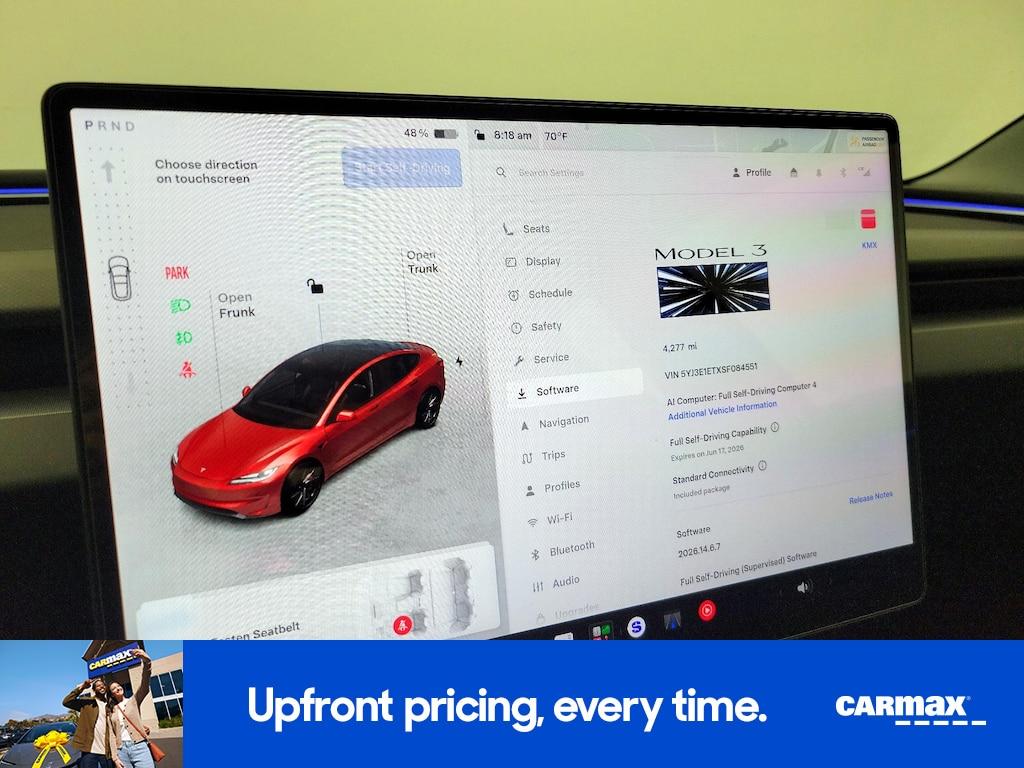 used 2025 Tesla Model 3 car, priced at $53,998
