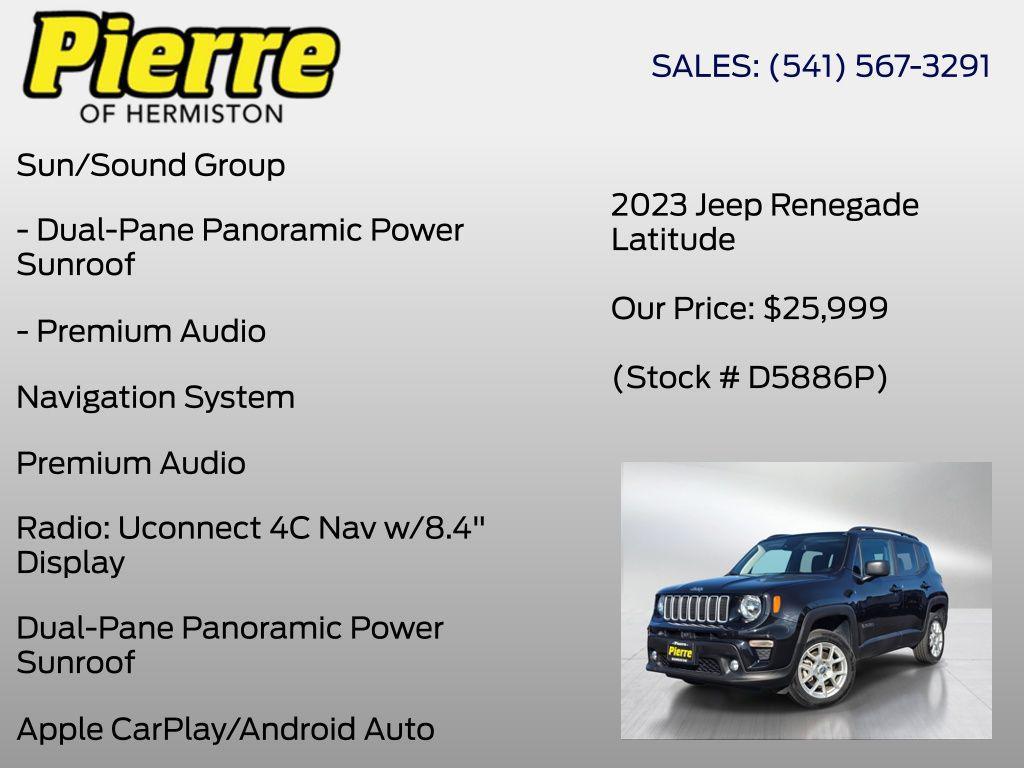 used 2023 Jeep Renegade car, priced at $23,919