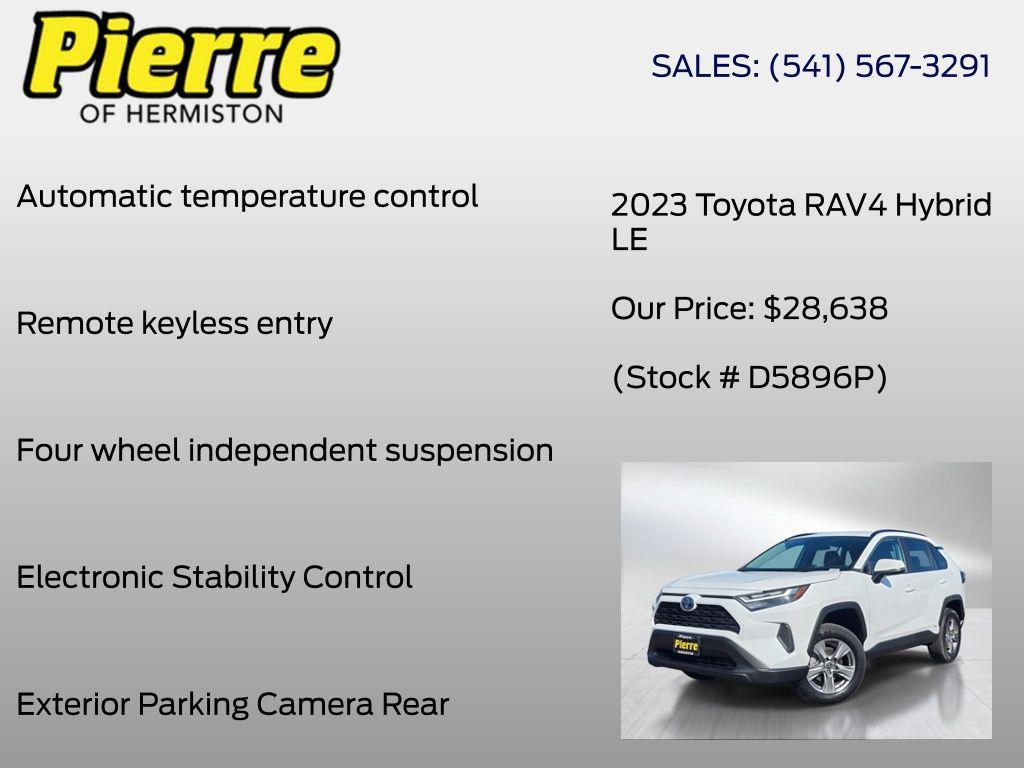 used 2023 Toyota RAV4 Hybrid car, priced at $28,369