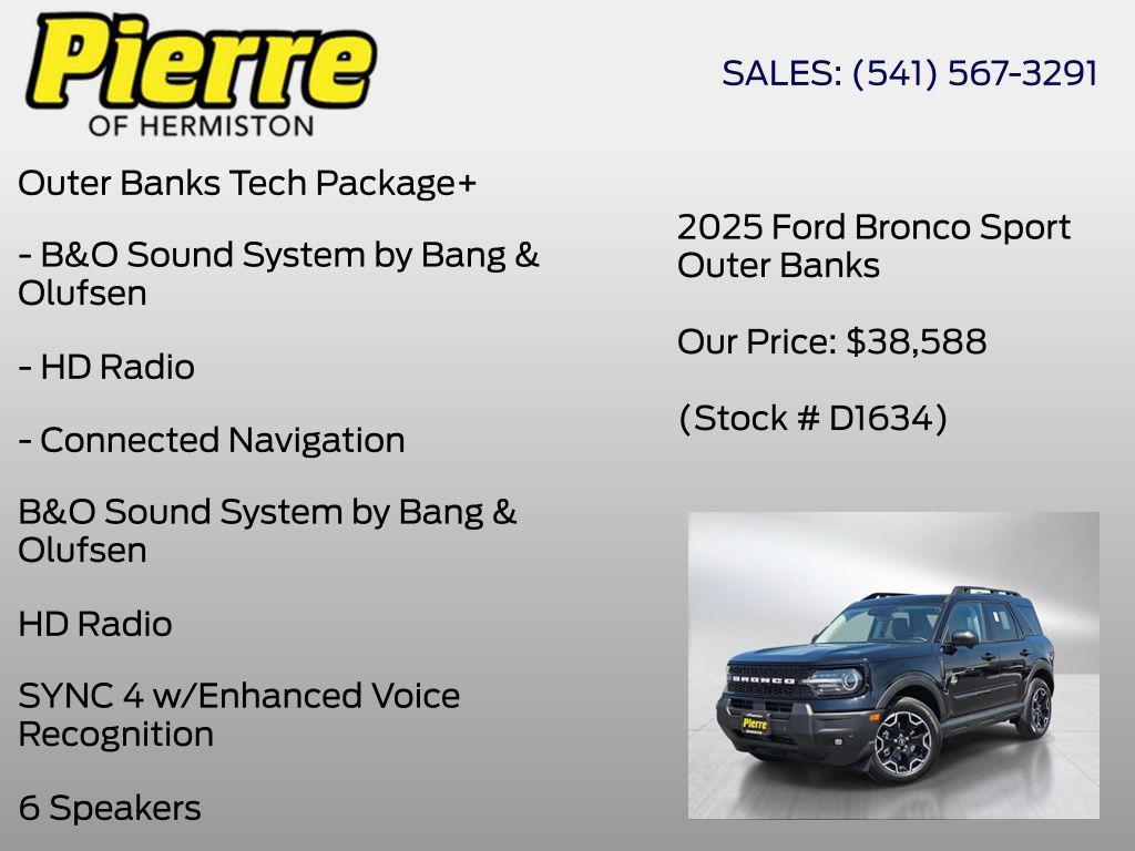 new 2025 Ford Bronco Sport car, priced at $40,088