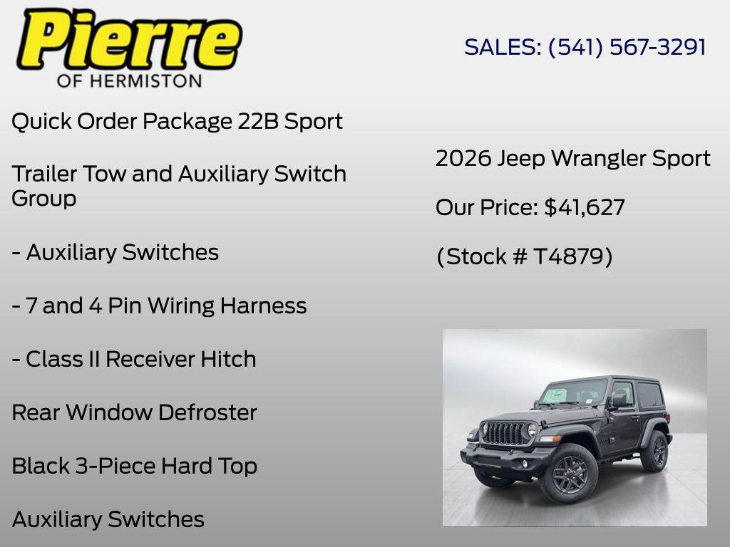new 2026 Jeep Wrangler car, priced at $42,627