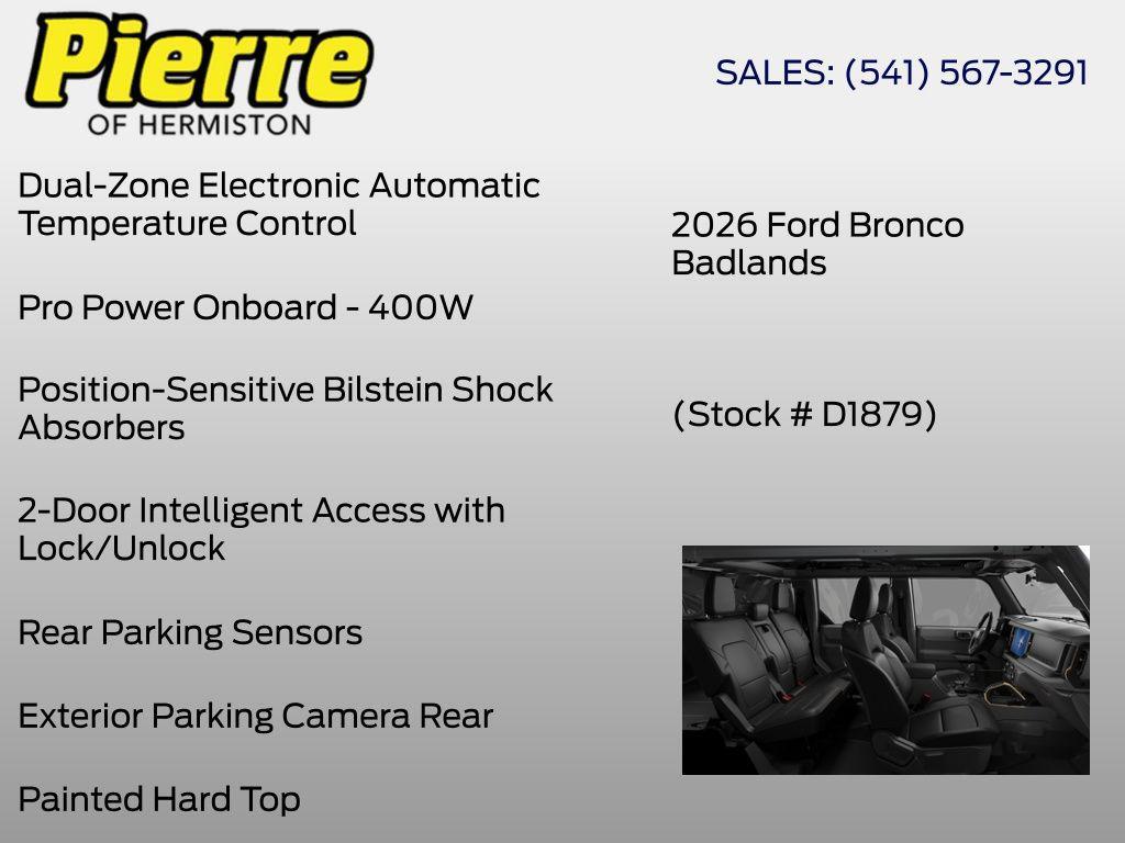 new 2026 Ford Bronco car, priced at $62,168