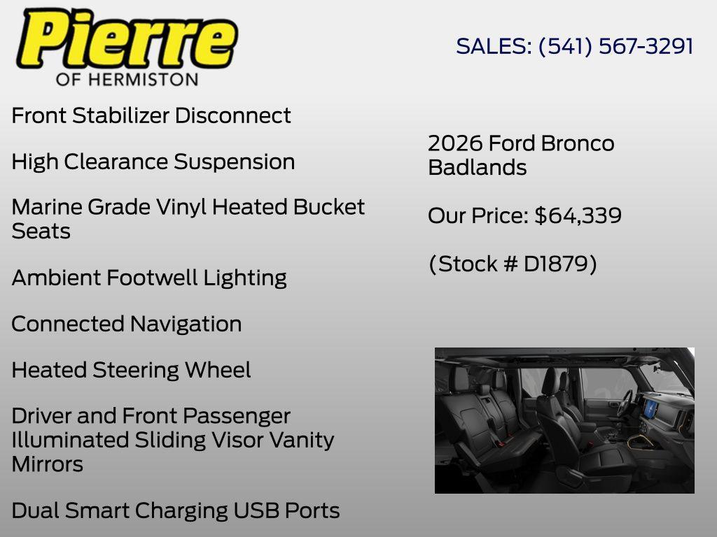 new 2026 Ford Bronco car, priced at $64,339