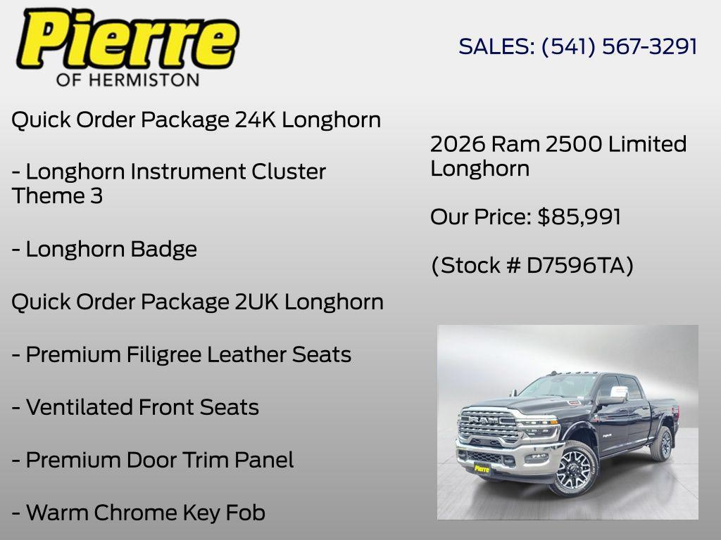 used 2026 Ram 2500 car, priced at $85,991