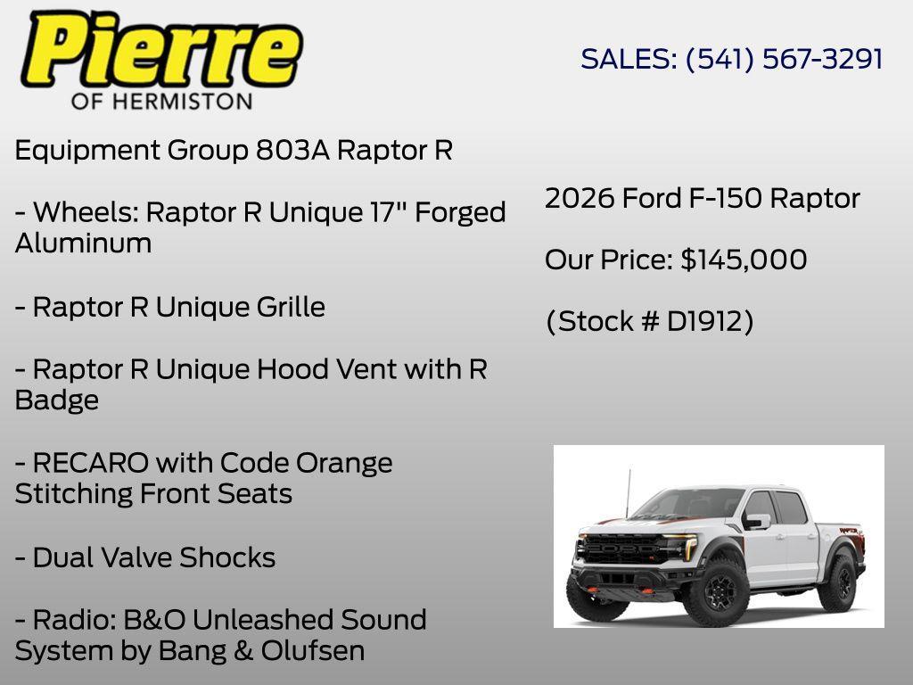 new 2026 Ford F-150 car, priced at $145,000