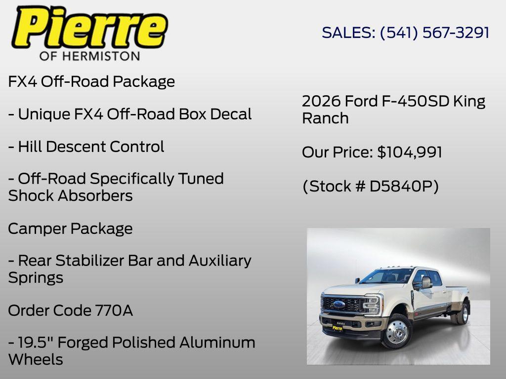 used 2026 Ford F-450 car, priced at $104,991