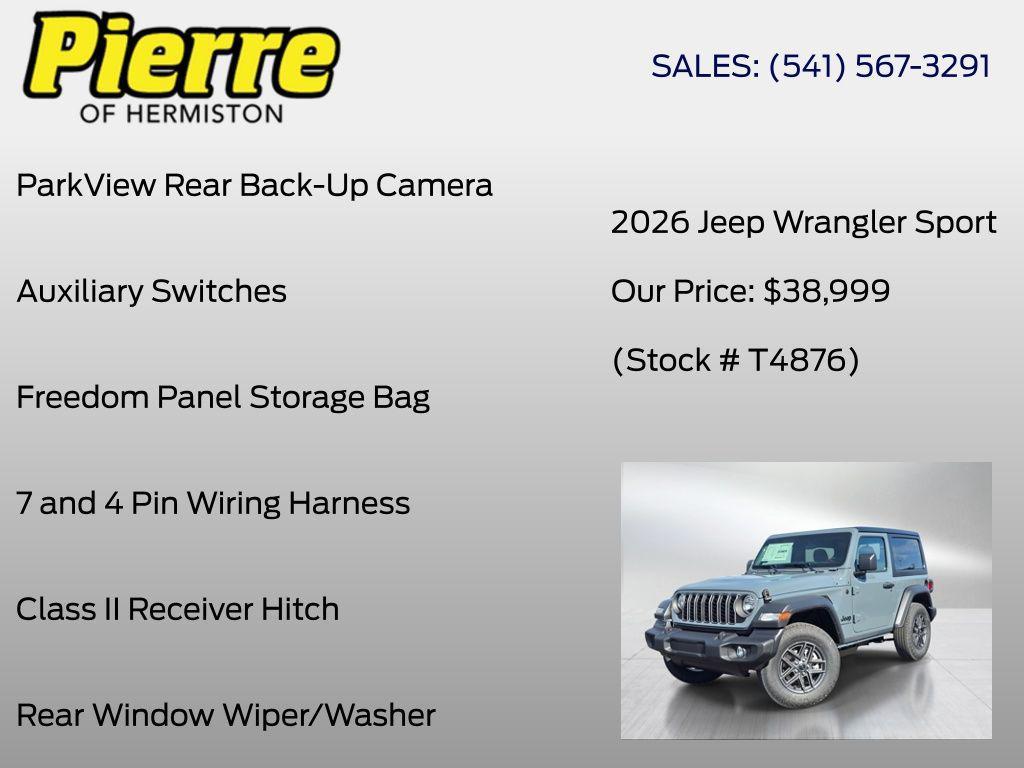 new 2026 Jeep Wrangler car, priced at $39,999