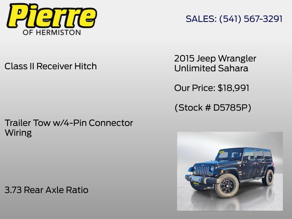 used 2015 Jeep Wrangler Unlimited car, priced at $18,991