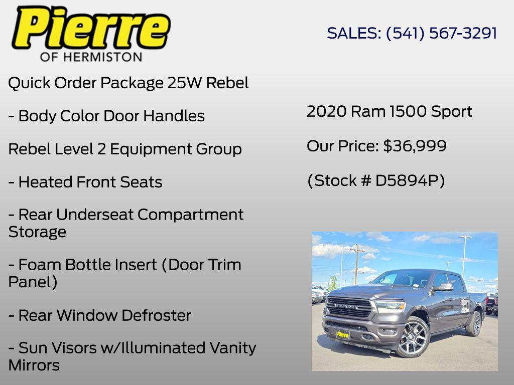 used 2020 Ram 1500 car, priced at $34,934