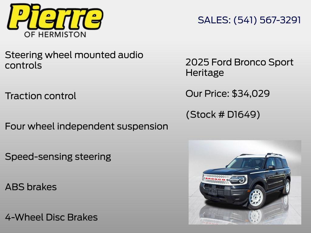 new 2025 Ford Bronco Sport car, priced at $35,529