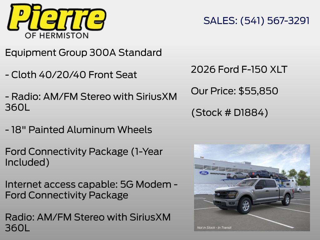 new 2026 Ford F-150 car, priced at $56,850