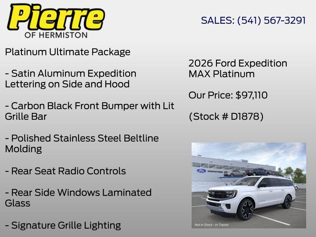 new 2026 Ford Expedition Max car, priced at $97,110