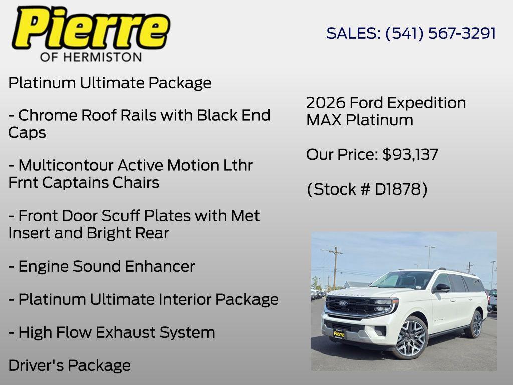 new 2026 Ford Expedition Max car, priced at $93,137