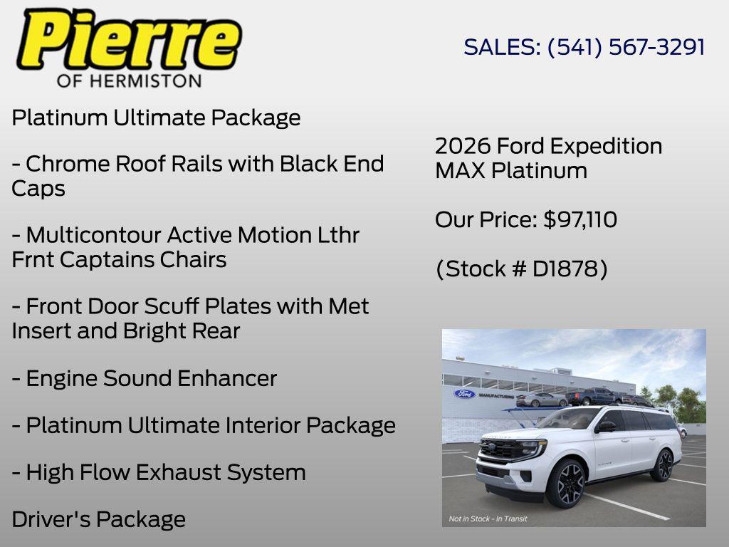 new 2026 Ford Expedition Max car, priced at $97,110