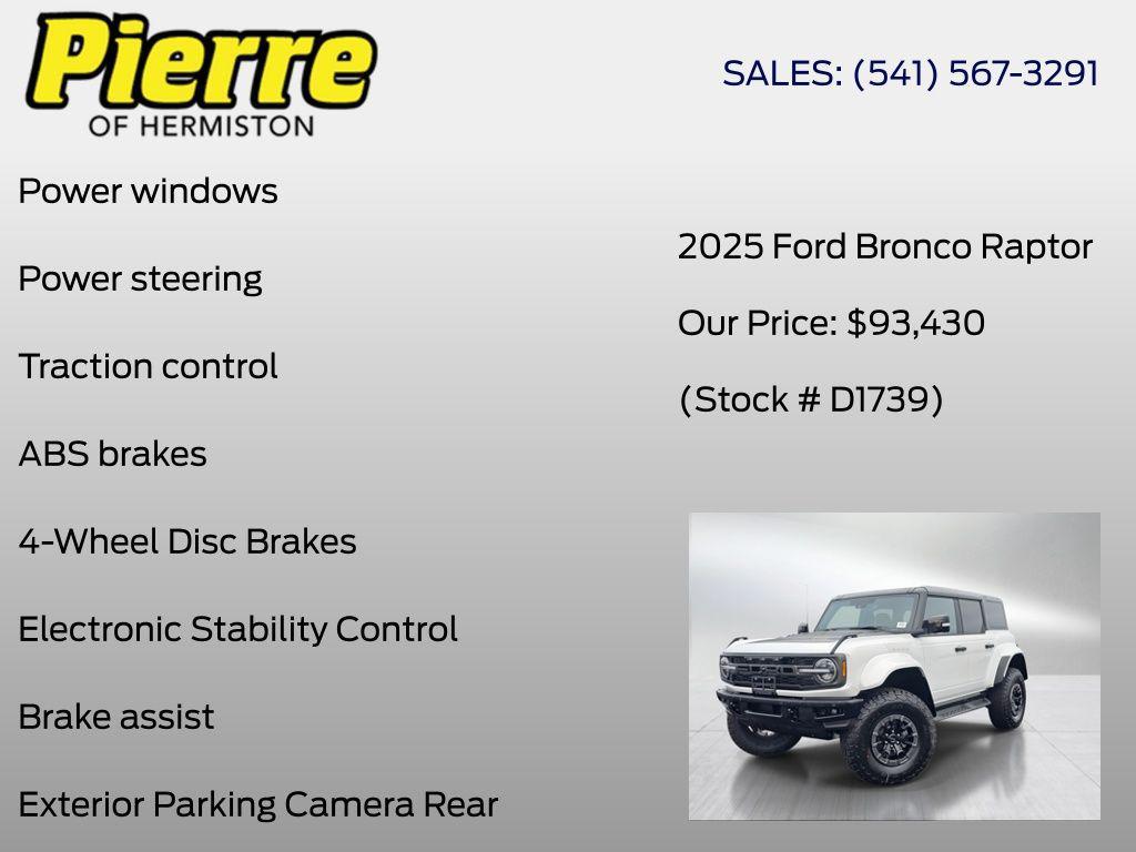 new 2025 Ford Bronco car, priced at $93,430