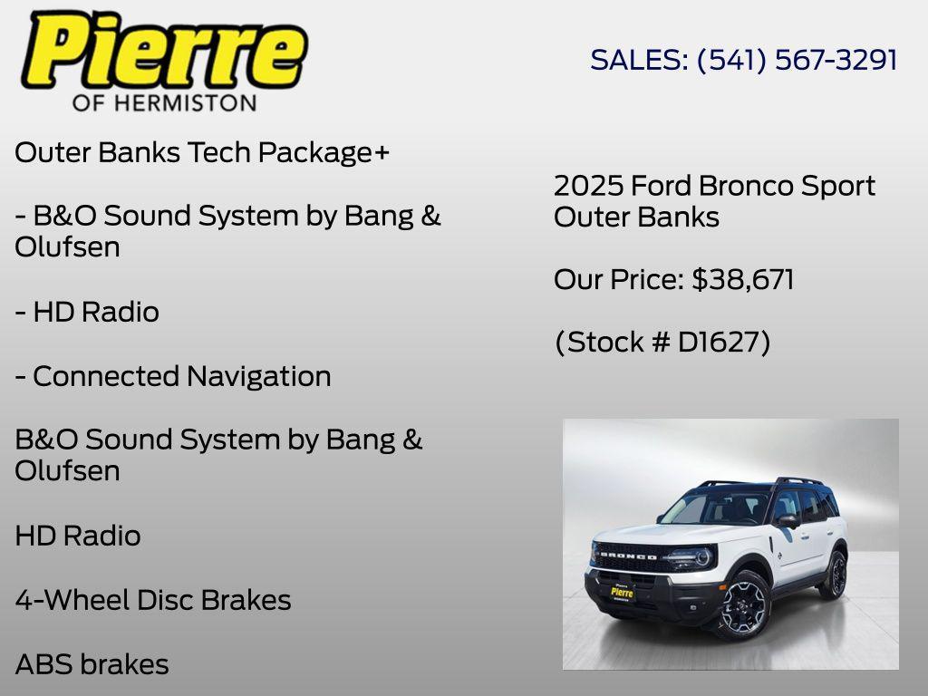 new 2025 Ford Bronco Sport car, priced at $40,171