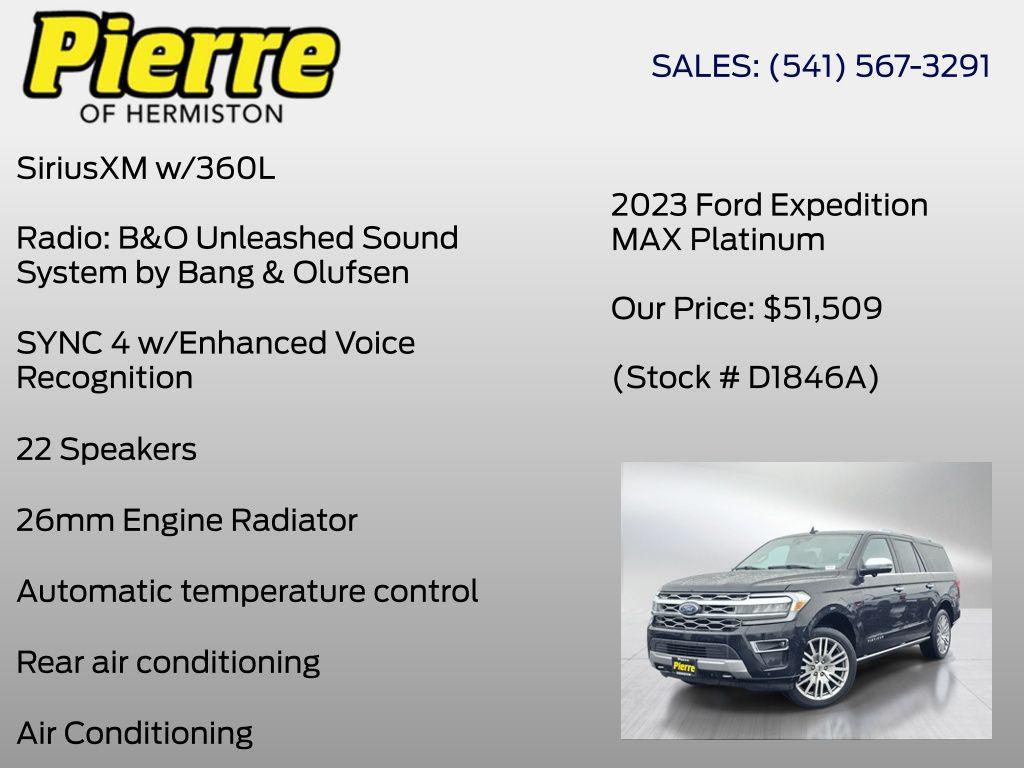 used 2023 Ford Expedition Max car, priced at $51,509