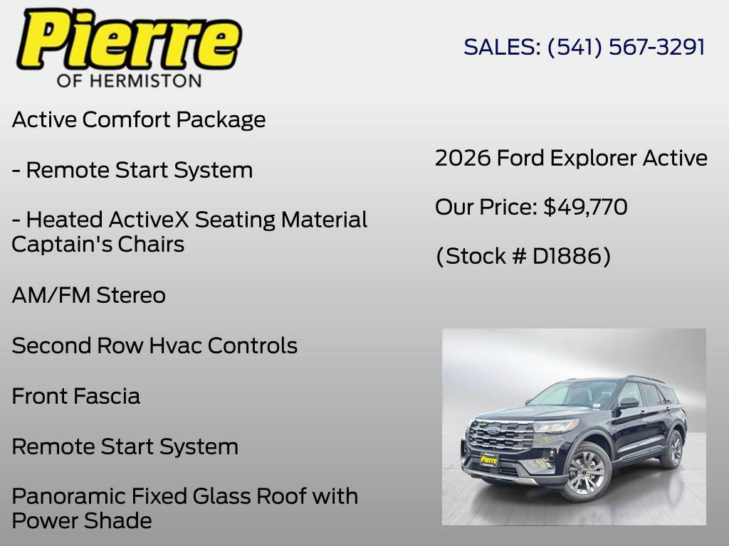 new 2026 Ford Explorer car, priced at $50,770
