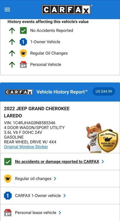 used 2022 Jeep Grand Cherokee car, priced at $30,974
