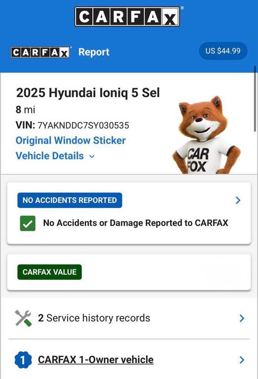 used 2025 Hyundai IONIQ 5 car, priced at $34,974