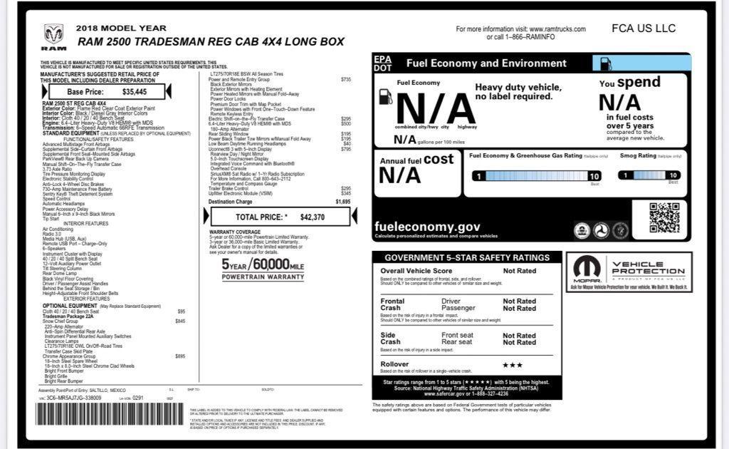 used 2018 Ram 2500 car, priced at $13,974