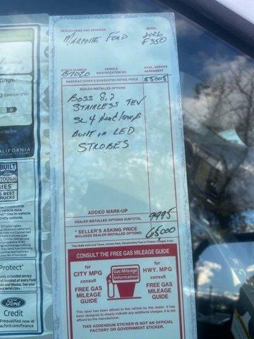 new 2026 Ford F-350 car, priced at $63,500