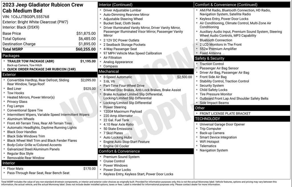 used 2023 Jeep Gladiator car, priced at $38,639