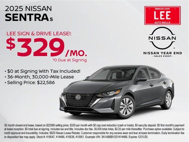 new 2025 Nissan Sentra car, priced at $20,386