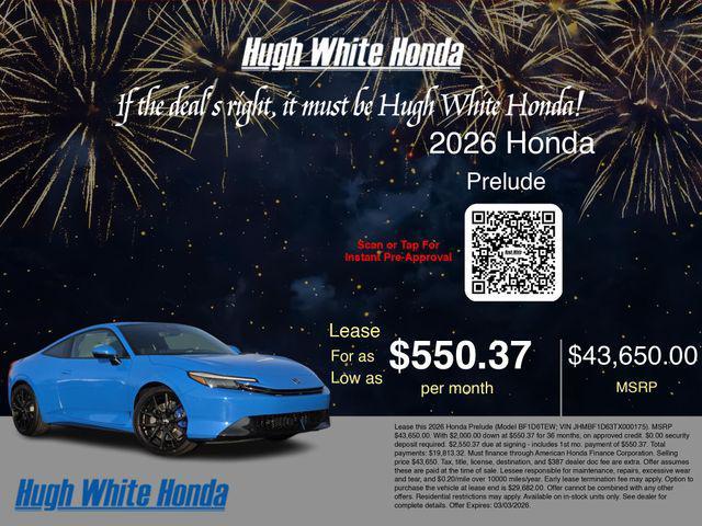 new 2026 Honda Prelude car, priced at $43,650