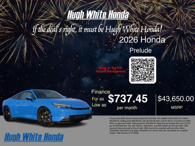 new 2026 Honda Prelude car, priced at $43,650