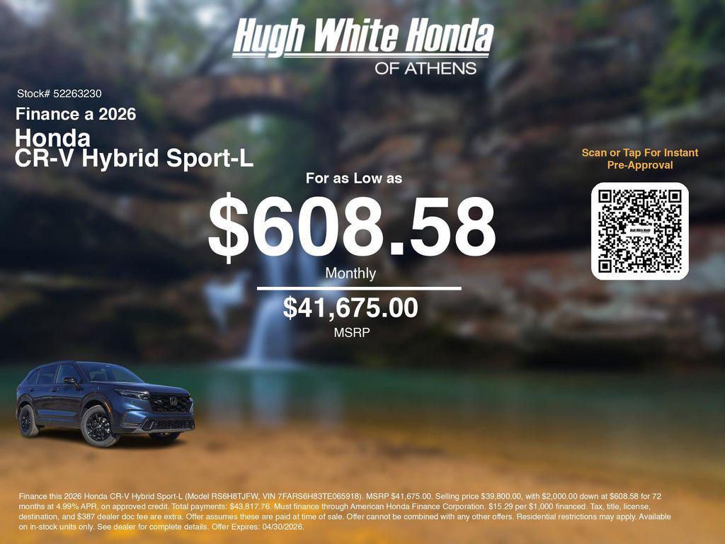 new 2026 Honda CR-V Hybrid car, priced at $41,675