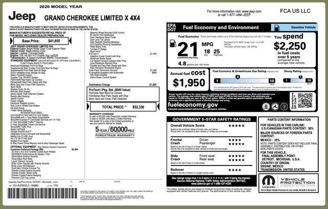 used 2020 Jeep Grand Cherokee car, priced at $21,045