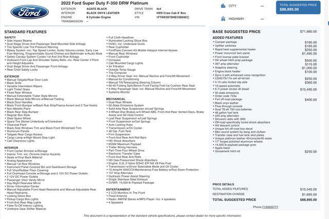 used 2022 Ford F-350 car, priced at $60,443