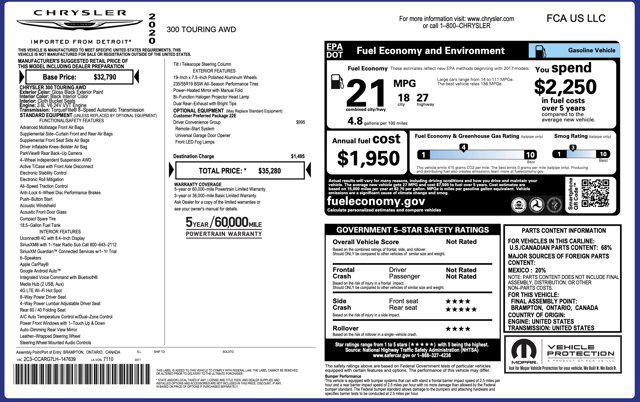 used 2020 Chrysler 300 car, priced at $17,100