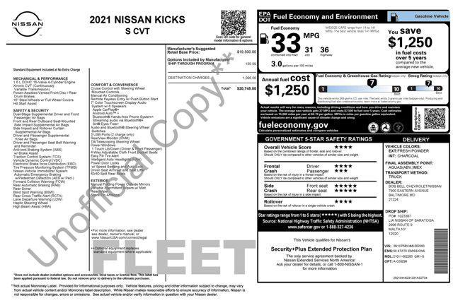 used 2021 Nissan Kicks car, priced at $13,700