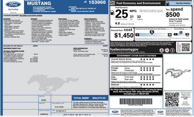 used 2018 Ford Mustang car, priced at $16,200