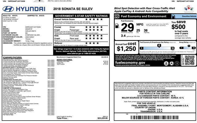 used 2018 Hyundai Sonata car, priced at $10,100