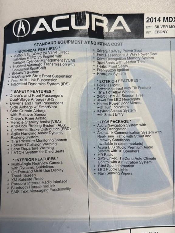 used 2014 Acura MDX car, priced at $13,900