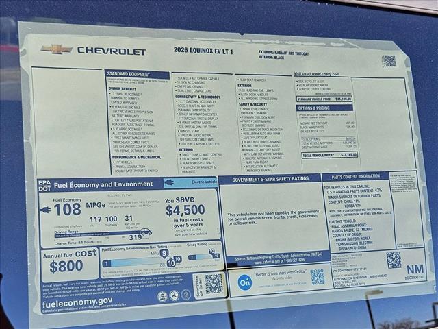 new 2026 Chevrolet Equinox EV car, priced at $30,490