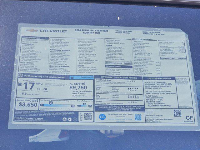 new 2026 Chevrolet Silverado 1500 car, priced at $66,490