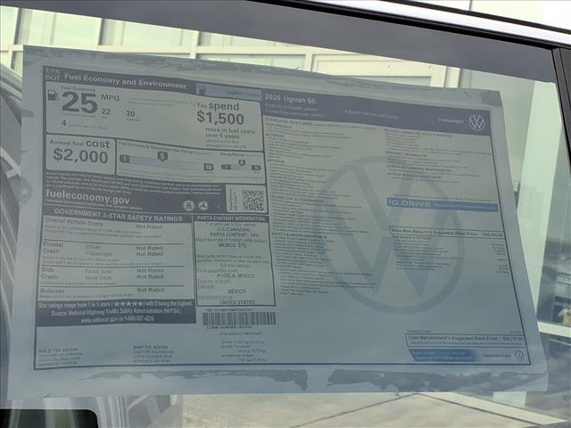 new 2026 Volkswagen Tiguan car, priced at $38,767