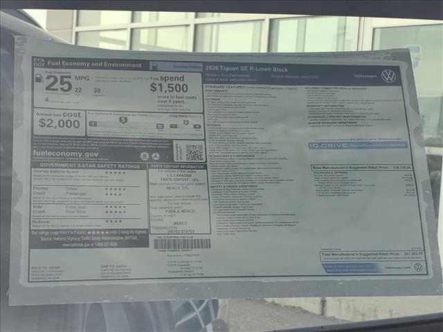 new 2026 Volkswagen Tiguan car, priced at $40,662