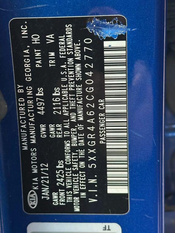 used 2012 Kia Optima car, priced at $5,500