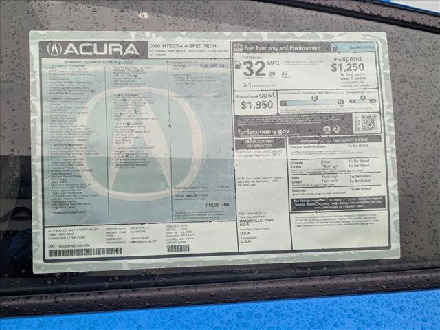 new 2026 Acura Integra car, priced at $40,995