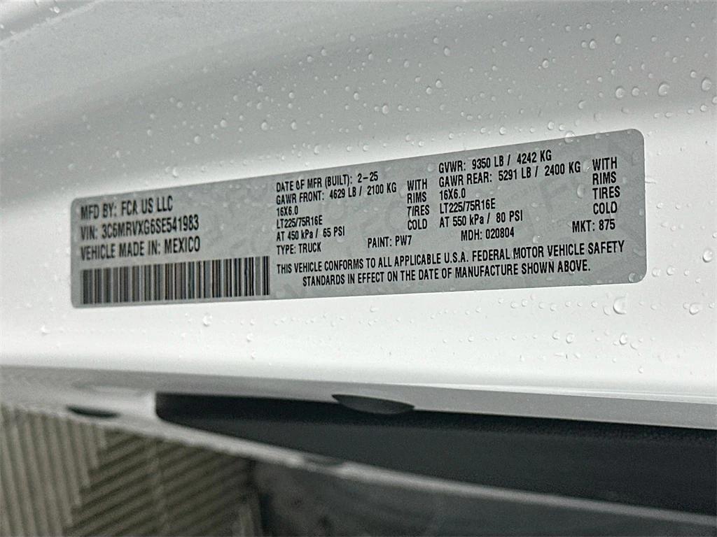 new 2025 Ram ProMaster 3500 car, priced at $40,063