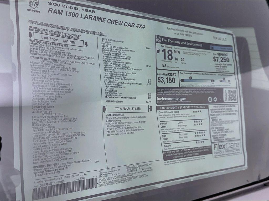new 2026 Ram 1500 car, priced at $62,509