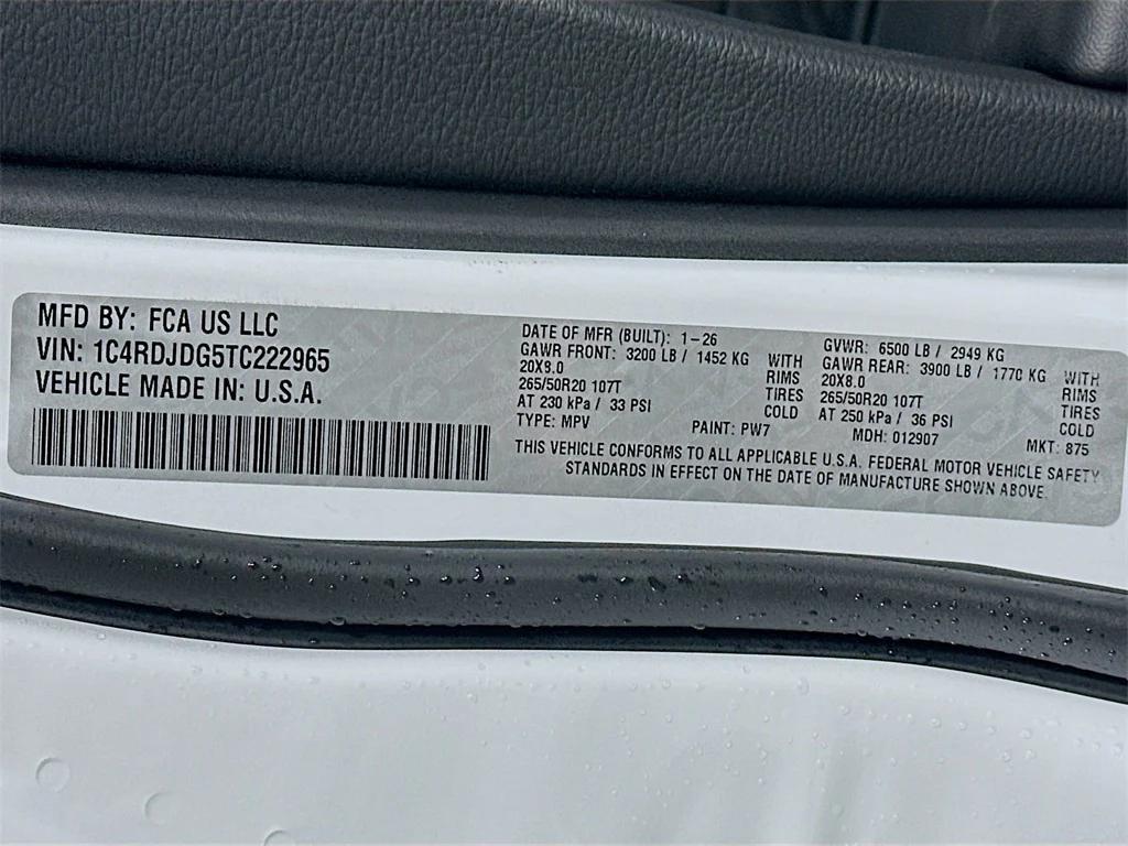 new 2026 Dodge Durango car, priced at $48,729