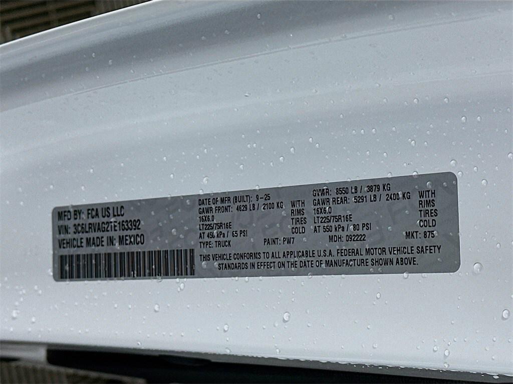 new 2026 Ram ProMaster 1500 car, priced at $41,887