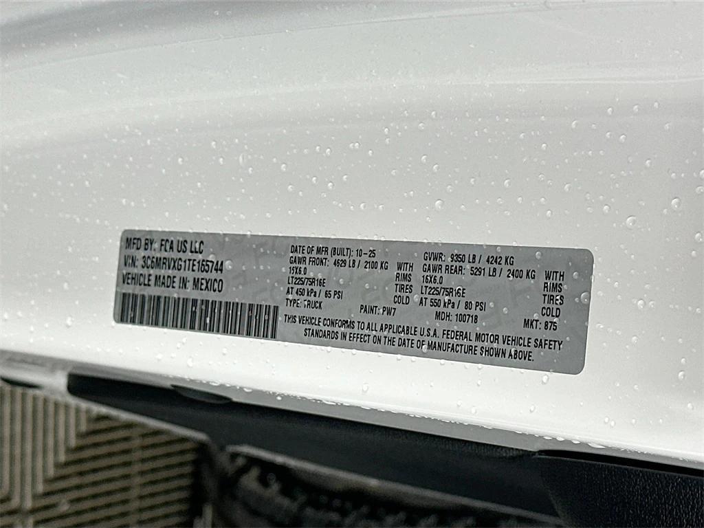 new 2026 Ram ProMaster 3500 car, priced at $47,410