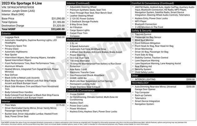 used 2023 Kia Sportage car, priced at $27,249